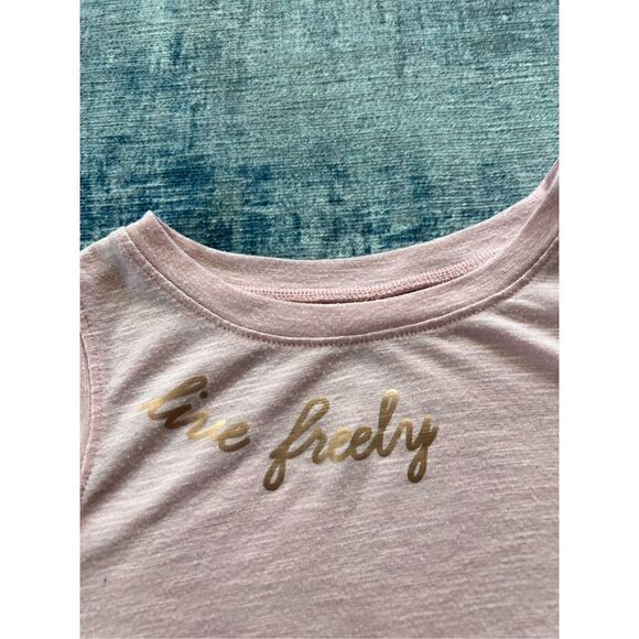 Justice Active Pink Live Freely Twist Front Tank Top Girls 12 - Picture 3 of 5